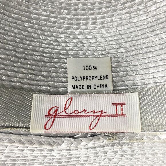 Vintage Glory II Womens Gray Straw Hat with Mesh Detail Derby Church Wedding main image 4